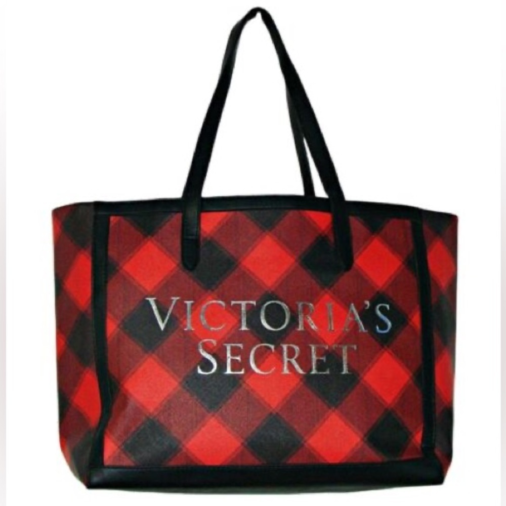 NWT Victoria’s Secret Plaid Tote